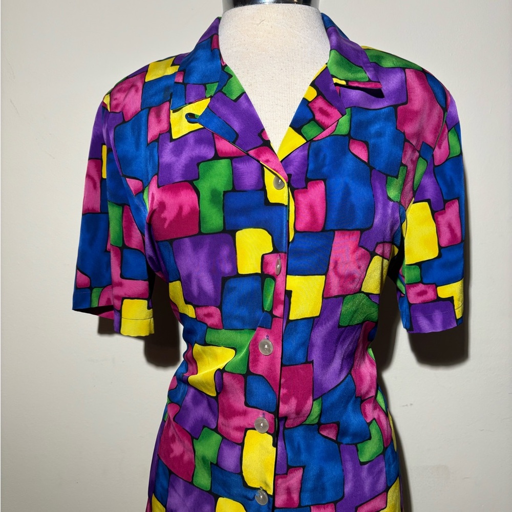Colorful Geometric Women's Top